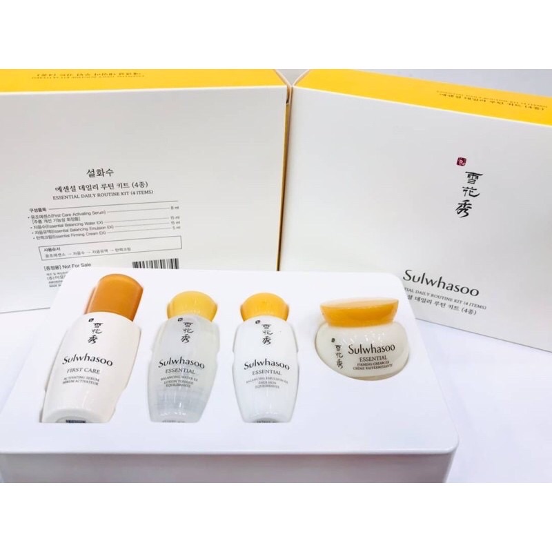 Sulwhasoo Essential Daily Routine Kit 4 Items(ของหิ้วแท้💯%)