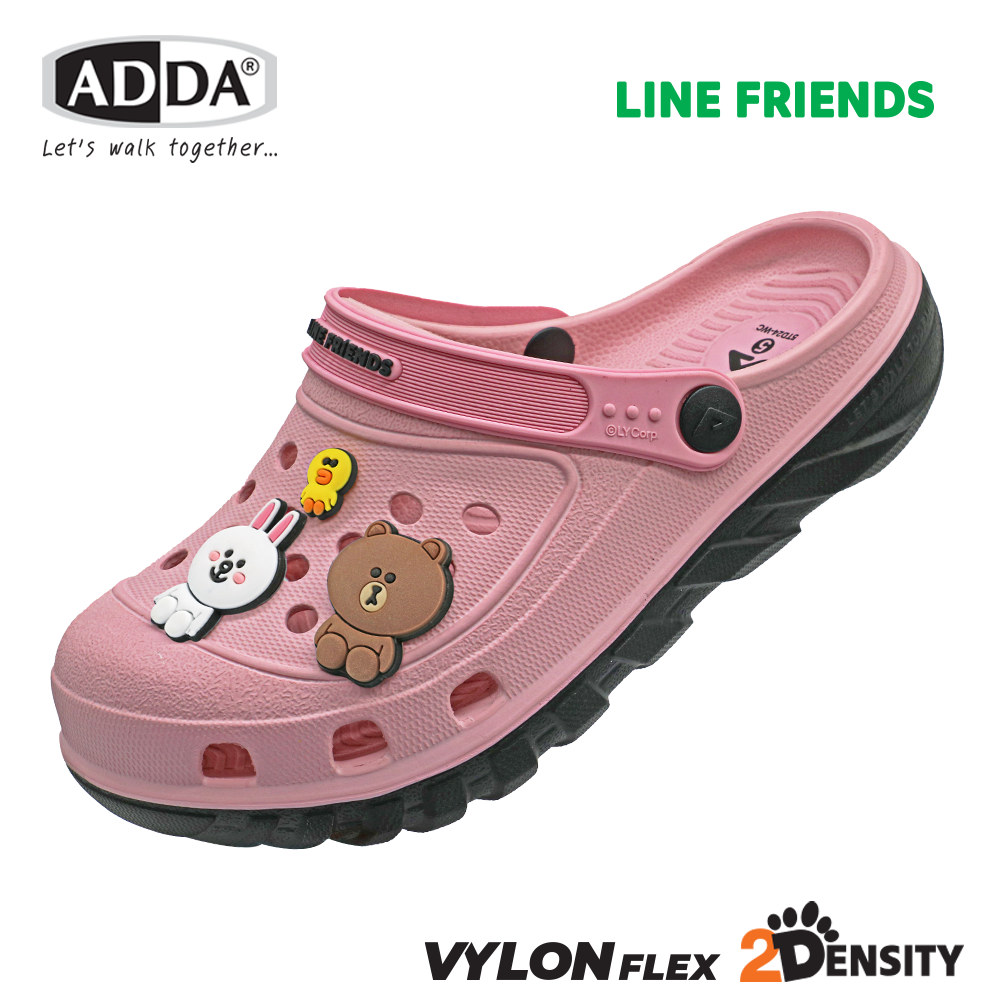 ADDA 2density รองเท้าแตะลำลอง แบบสวมหัวโต สำหรับผู้หญิง Line Friends รุ่น 5TD24WC (ไซส์ 4-6) ราคา 340 บาท*ส่งฟรี