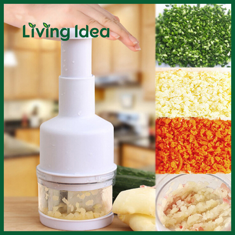 Living idea ที่บดสับ หั่น ซอย กระเทียม หัวหอม พริก ผักต่างๆ ที่สับอเนกประสงค์ เครื่องสับอเนกประสงค์