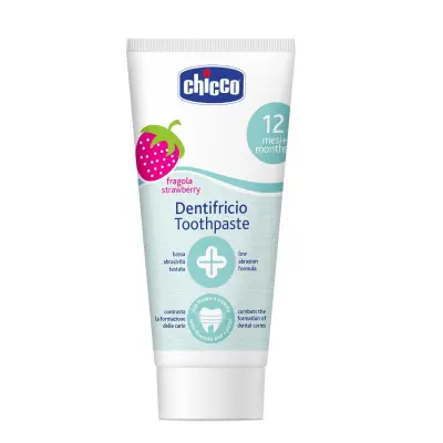 CHICCO ยาสีฟัน ORAL CARE STRAWBERRY TOOTHPASTE 12M+/ แท้ 100%