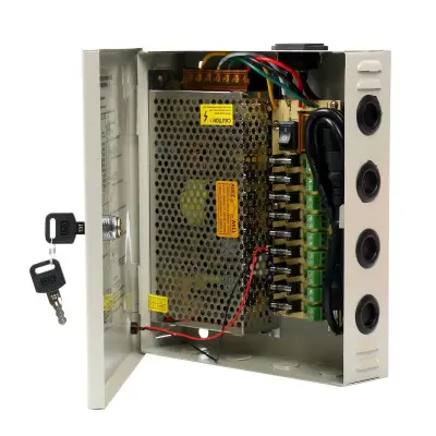 ตู้จ่ายไฟ 12 V 10A Power Supply cctv box12V 10A 9ch Fuse กล้องวงจรปิด 8-10 ตัว