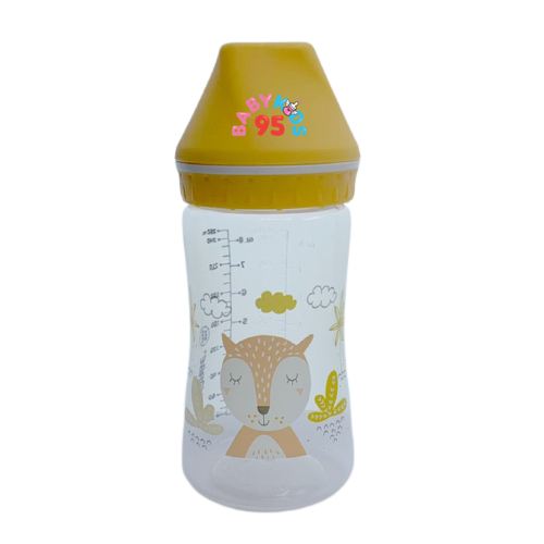 BABYKIDS95 ขวดนมเด็ก 8oz ขวดนม คอกว้าง รุ่นใหม่ Wind Neck Bottle for Baby (Buddy Bebe Nuebabe )