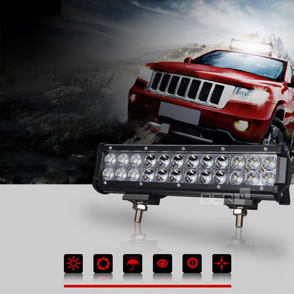 LED LIGHT BAR SPOT FLOOD BEAM 72W 12 Inch. โคมไฟรถยนต์บาร์ยาว 72 วัตต์ ขนาด 12 นิ้ว/30 CM. ไฟหน้ารถ ไฟรถส่องสว่าง สำหรับติดบนหลังคารถ หน้ารถยนต์ รถจี๊ฟ Jeep เอทีวี ATV รถกระบะ รุ่น SuperBright เเสงขาว จำนวน 1 ชิ้น
