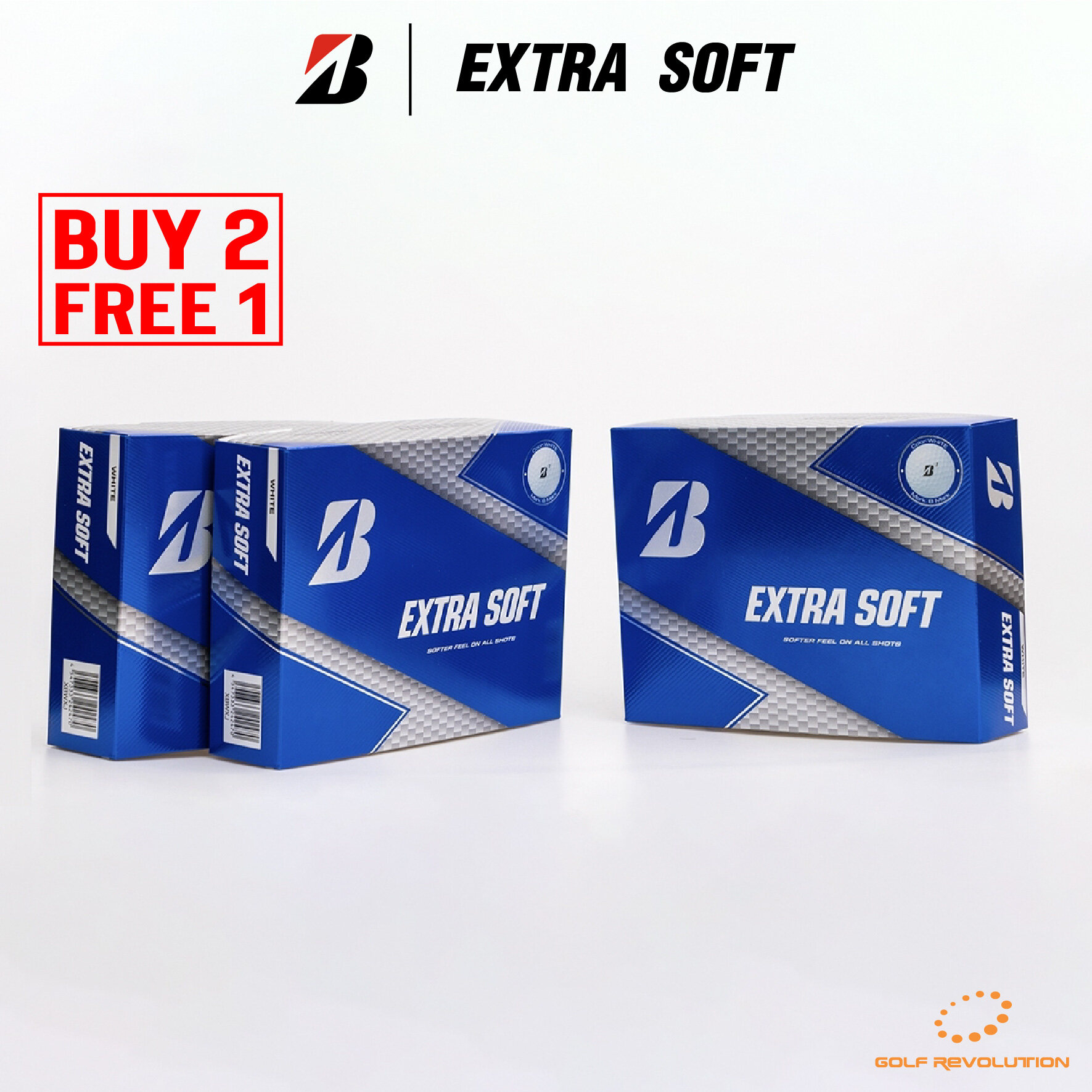 ลูกกอล์ฟ Bridgestone Golf - Extra Soft White ซื้อ 2 แถม 1, Price: 890 THB/dz (Promotion : Buy2, Free1)
