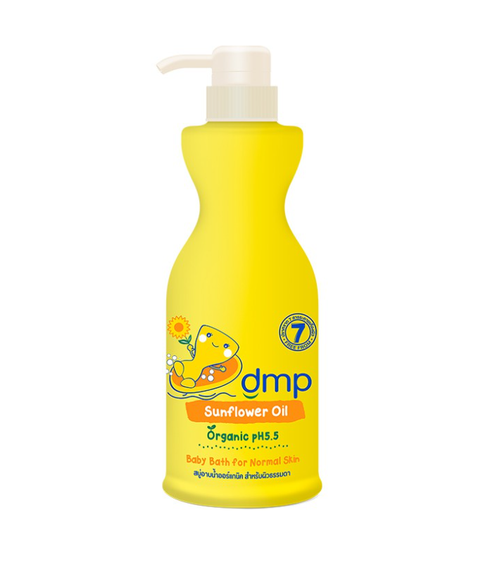 DMP ครีมอาบน้ำเด็ก [Sunflower สีเหลือง] 480 ml. 1 ขวด สบู่เด็ก ครีมอาบนำเด็ก เดอร์มาพอน DMP happybabycenter