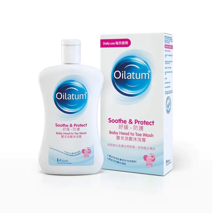 Oilatum Baby Sooth and Protect Head to Toe Wash ออยลาตุ้ม ผลิตภัณฑ์สระผมและอาบน้ำ 300ml.