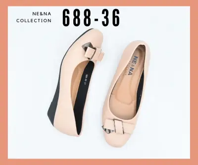 รองเท้าเเฟชั่นผู้หญิงเเบบคัชชูส้นเตารีด No. 688-36 NE&NA Collection Shoes