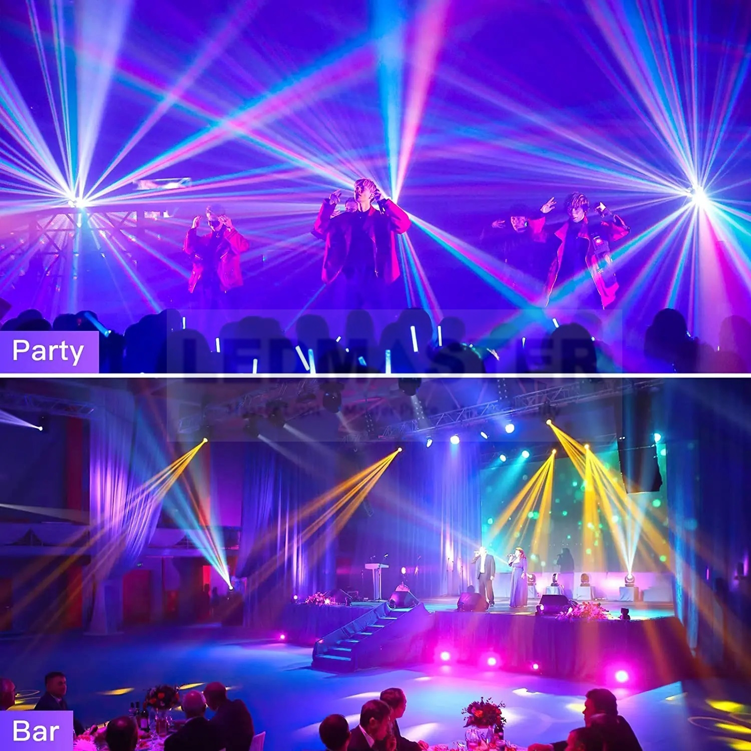 2024 ไฟปีใหม่ ไฟเวทีเลเซอร์ 16RGBW LED 3in1 Magic Ball DMX (LT061) ดิสโก้ strobe, laser