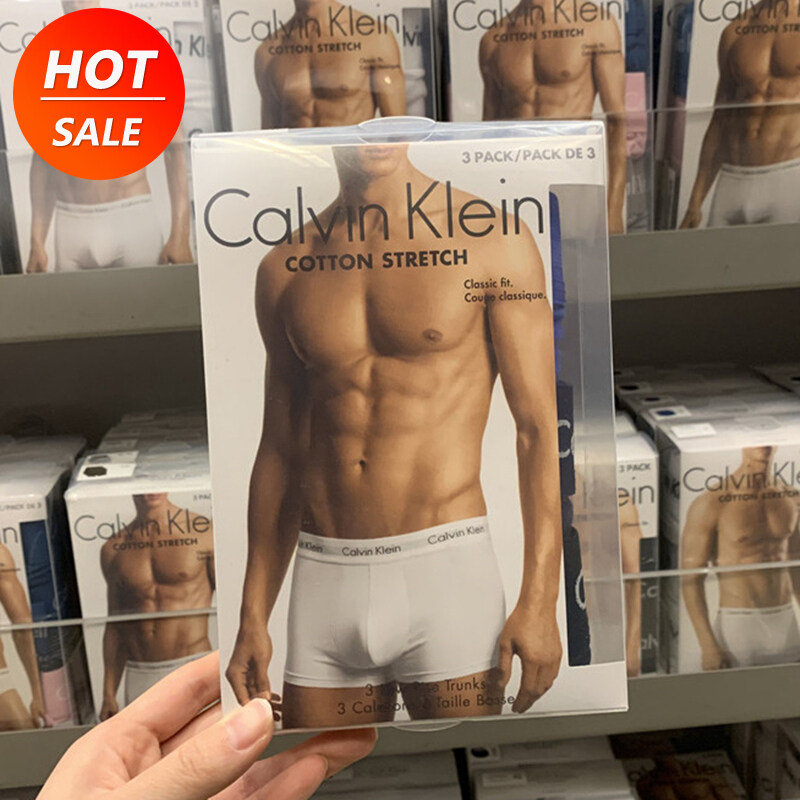 calvin klein underwear  กางเกงในชาย ck 1กล่อง 3ตัว  กางเกงในแบรนด์แท้100% เนื้อผ้าฝ้ายระบายอากาศได้ดี  สีและแบบตามภาพ สินค้าพร้อมส่ง