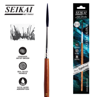 SEIKAI พู่กันสีน้ำริกเกอร์ ขนกระรอกแท้ (Squirrel RiggerWater nickel) 1 ด้าม