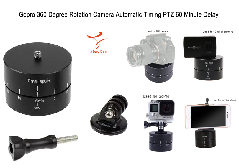 Gopro 360 Degree Rotation Camera Automatic Timing PTZ 60 Minute Delay / gopro 360 องศาการหมุนอัตโนมัติ กล้อง PTZ เวลาดีเลย์ 60 นาที
