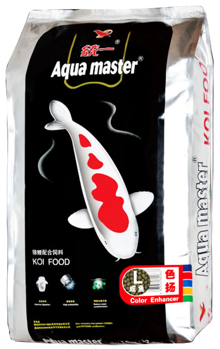 AQUAMASTER COLOR อาหารปลาคาร์ฟ สูตร เร่งสี เร่งโต สีแดงเด่นชัดขึ้นภายใน 30 วัน อาหารเม็ดชนิดลอยน้ำ ขนาด 10KG. ราคา 3,290 บาท*ส่งฟรี