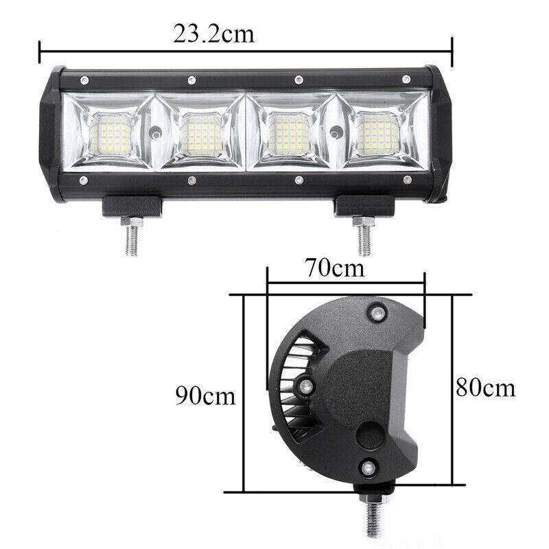 [High Quality] สว่างสุด คุณภาพเยี่ยม 108W Led Work Light Bar Spot Flood For Jeep Off-road Car ไฟรถยนต์บาร์ยาว ไฟหน้ารถ บาร์รถยนต์ 108 วัตต์ เน้นเเสงพุ่งเเละกระจายในโคมเดียว รุ่น SuperBright คุณภาพสูง มีประกันสินค้า เเสงขาว จำนวน 1 โคม
