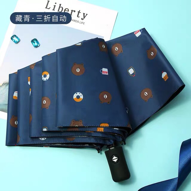 ร่มพับอัตโนมัติ ร่มกันแดด กัน UV ร่มกันยูวี ร่มพกพา ด้วยตนเองร่มbear ร่มพับ กันฝน กันแดด พกพาขนาดเล็ก Pocket Umbrella ร่ม ร่มUV ร่มกันแดด100%