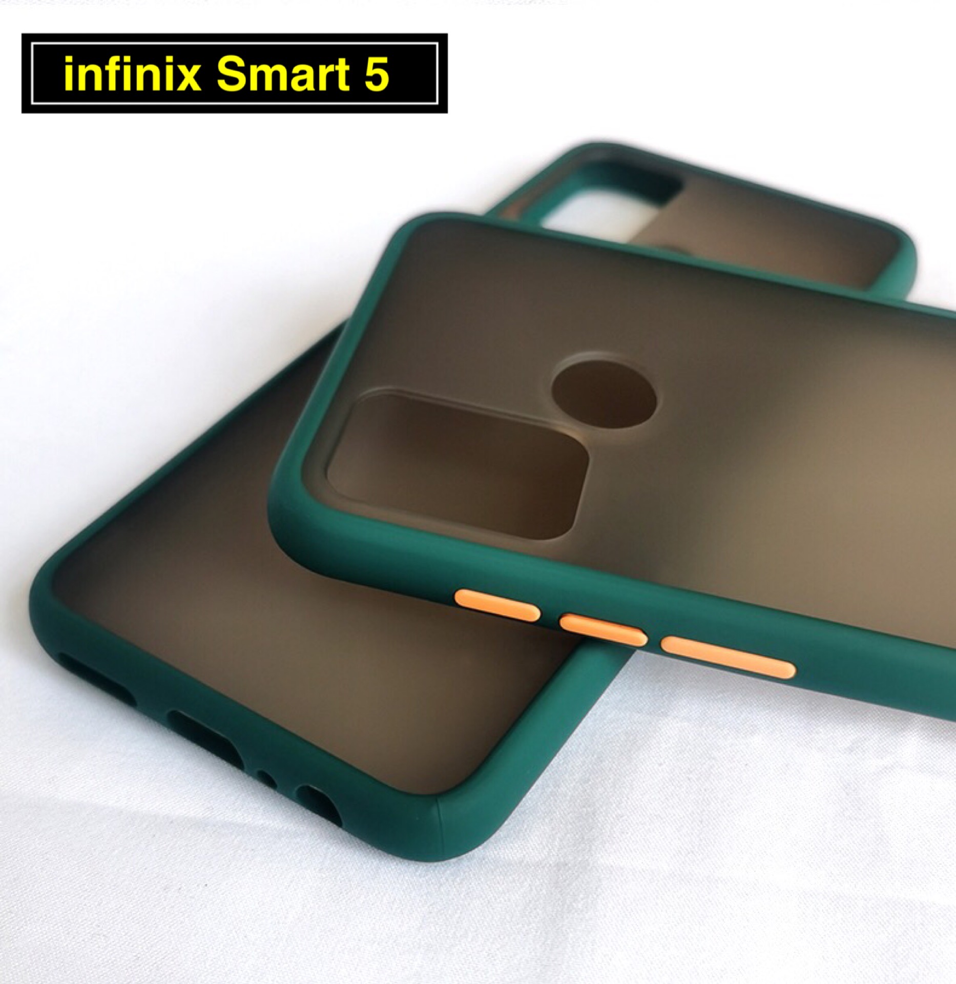[ ส่งจากไทย ] Case infinix Smart 5 เคสอินฟีนิ๊ก เคสกันกระแทก ปุ่มสีผิวด้าน ขอบนิ่มหลังแข็ง Infinix Smart5 พร้อมส่ง