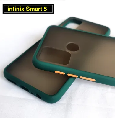 [ส่งจากไทย] Case infinix Smart 5 เคสกันกระแทก ปุ่มสีผิวด้าน ขอบนิ่มหลังแข็ง เคส Infinix Smart5 (2)