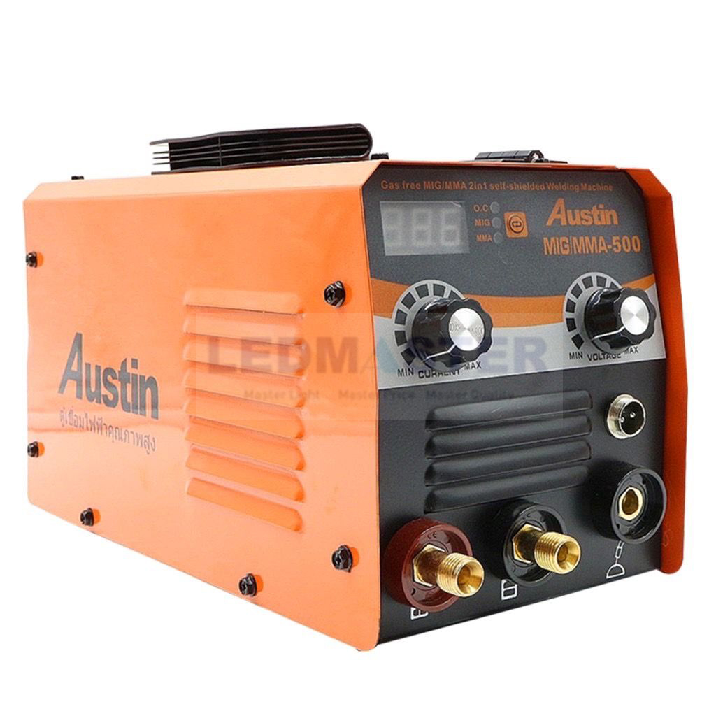 ราคาโละสต็อค ตู้เชื่อม 2 ระบบ austin mig 500 + ลวดฟลักซ์คอร์เชื่อมได้โดยไม่ต้องใช้แก๊ส ไฟแรง คงที่เสถียร เชื่อมนิ่ม เชื่อมได้เรียบสวยใช้ง่ายที่สุด สำหรับมือใหม่ เสียบปลั๊กไฟบ้านเชื่อมได้ทันที