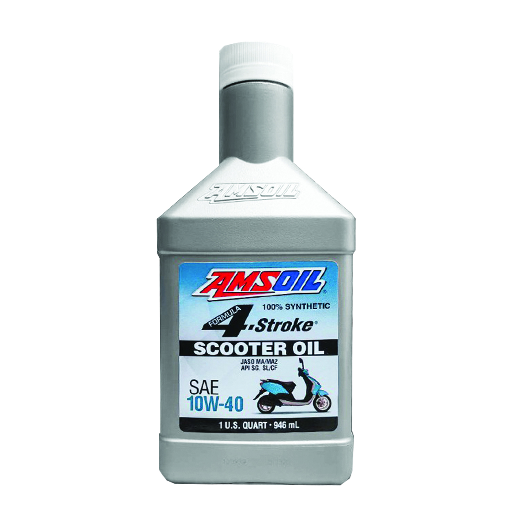 น้ำมันเครื่อง Amsoil 946ml Formula 4-Stroke Synthetic 10W-40 Scooter Oil