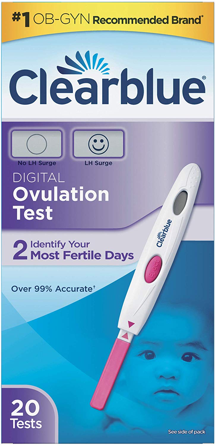 อุปกรณ์ทดสอบการตกไข่แบบดิจิตอล สีชมพูClearblue® Digital Ovulation Test Kit 20 Tests เพิ่มโอกาสตั้งครรภ์ ดีสำหรับคนอยากมีบุตรหรือมีบุตรยาก วันหมดอายุ2/23