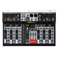 4/6 Channel Audio Interface Sound Board Mixing Console 99 DSP DJ Mixer Audio Reverb Effect +48V Phantom Bluetooth Studio Audio Mixer For Karaoke Studio Streaming Recording