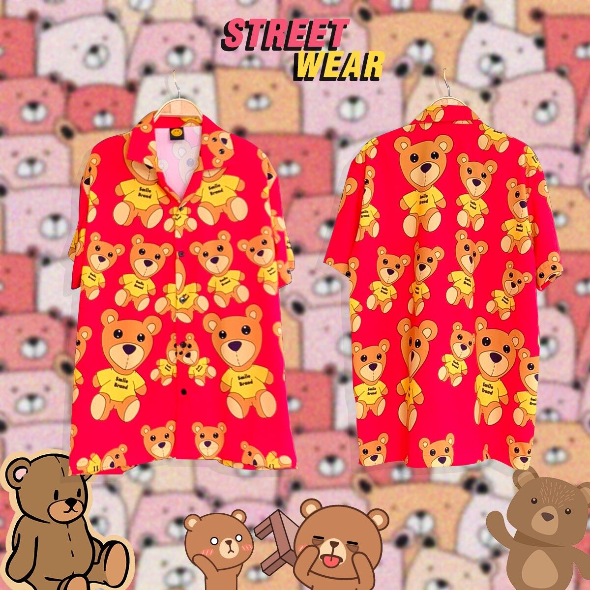 Dr.Street​  เสื้อเชิ๊ต Oversize เสื้อแนวสตรีท MARCH