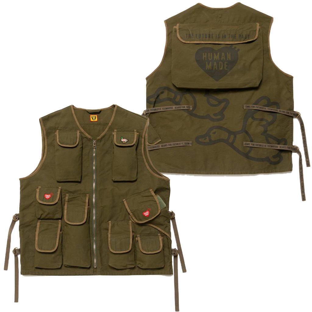 【SR-STUDIO】HUMAN MADE 21AW MILITARY VEST ทหาร ฟังก์ชั่น หลายกระเป๋า เครื่องมือช่าง ยุทธวิธี เสื้อกั๊ก เสื้อกล้าม ราคา  8,810 บาท*ส่งฟรี