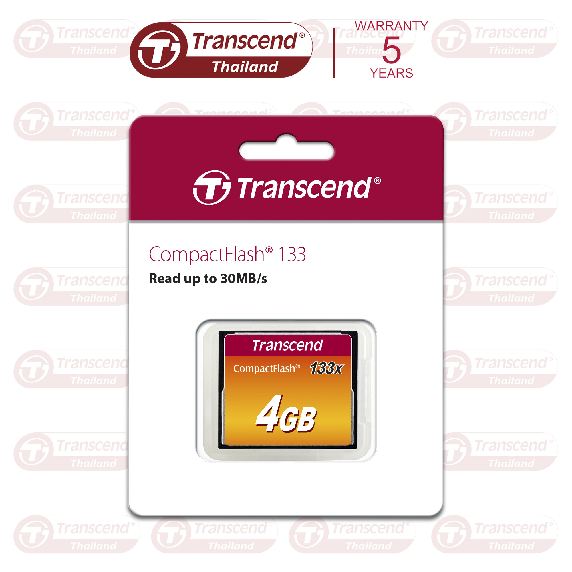 CompactFlash Card 4GB : CF133X : TS4GCF133 : Transcend - รับประกัน 5 ปี - มีใบกำกับภาษี
