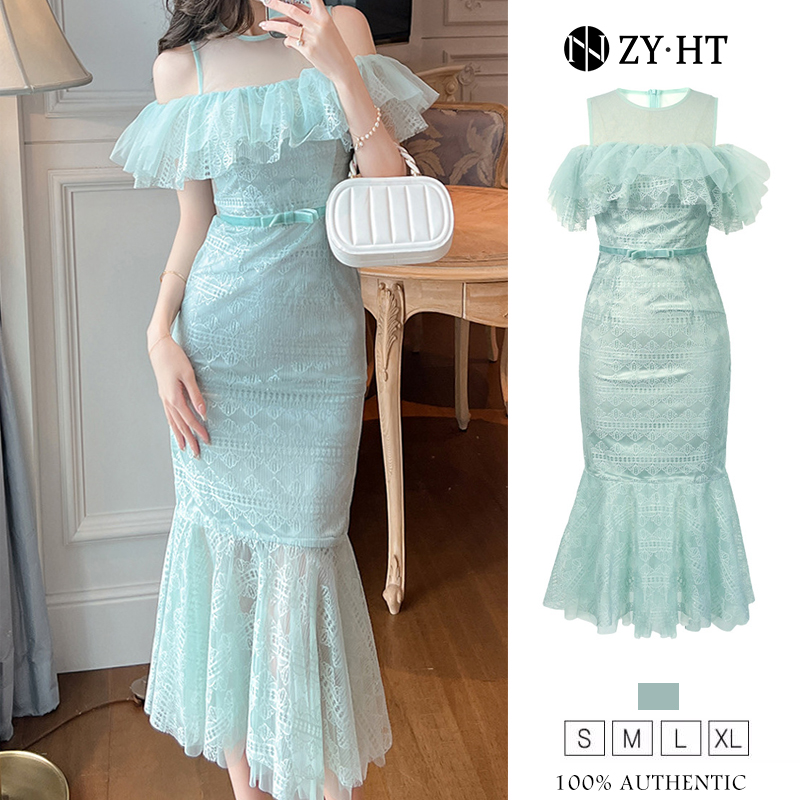 ZY.HT EraVogue เดรสผู้หญิง เดรสสีเขียว เดรสลูกไม้ เดรสหางปลา เดรสปาดไหล่ ชุดราตรี เดรสไฮโซ เดรสออกงาน เดรสไปงานแต่ง เดรสเซ็กซี่ 20627 ราคา 1,656 บาท*ส่งฟรี