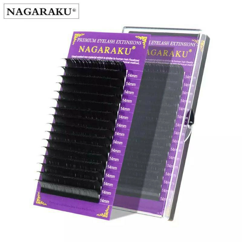 ภาพหน้าปกสินค้าขนตา nagaraku กล่องม่วง ขนตานาการากุ มีเคิฟC เคิฟD มีความหนา 0.05 0.07 0.10 0.12 0.15 มีความยาว8-15ใ