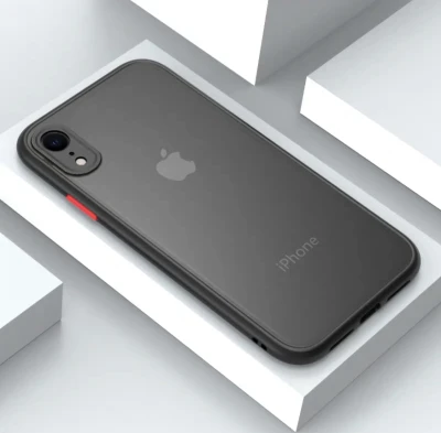 [ส่งจากไทย]Case iPhone XR เคสกันกระแทก ปุ่มสีผิวด้าน กันรอยกล้อง ขอบนิ่มหลังแข็ง (1)