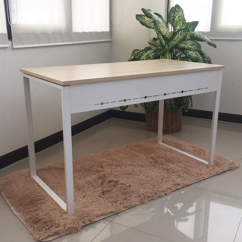 Aidia [2สี] โต๊ะทำงาน เกรดพรีเมี่ยม ไม้ particleโครงเหล็กพ่นสีขาวกันสนิม W120xL60xH75 cm. โต๊ะ โต๊ะไม้ โต๊ะทำงาน ราคา 1,790 บาท*ส่งฟรี