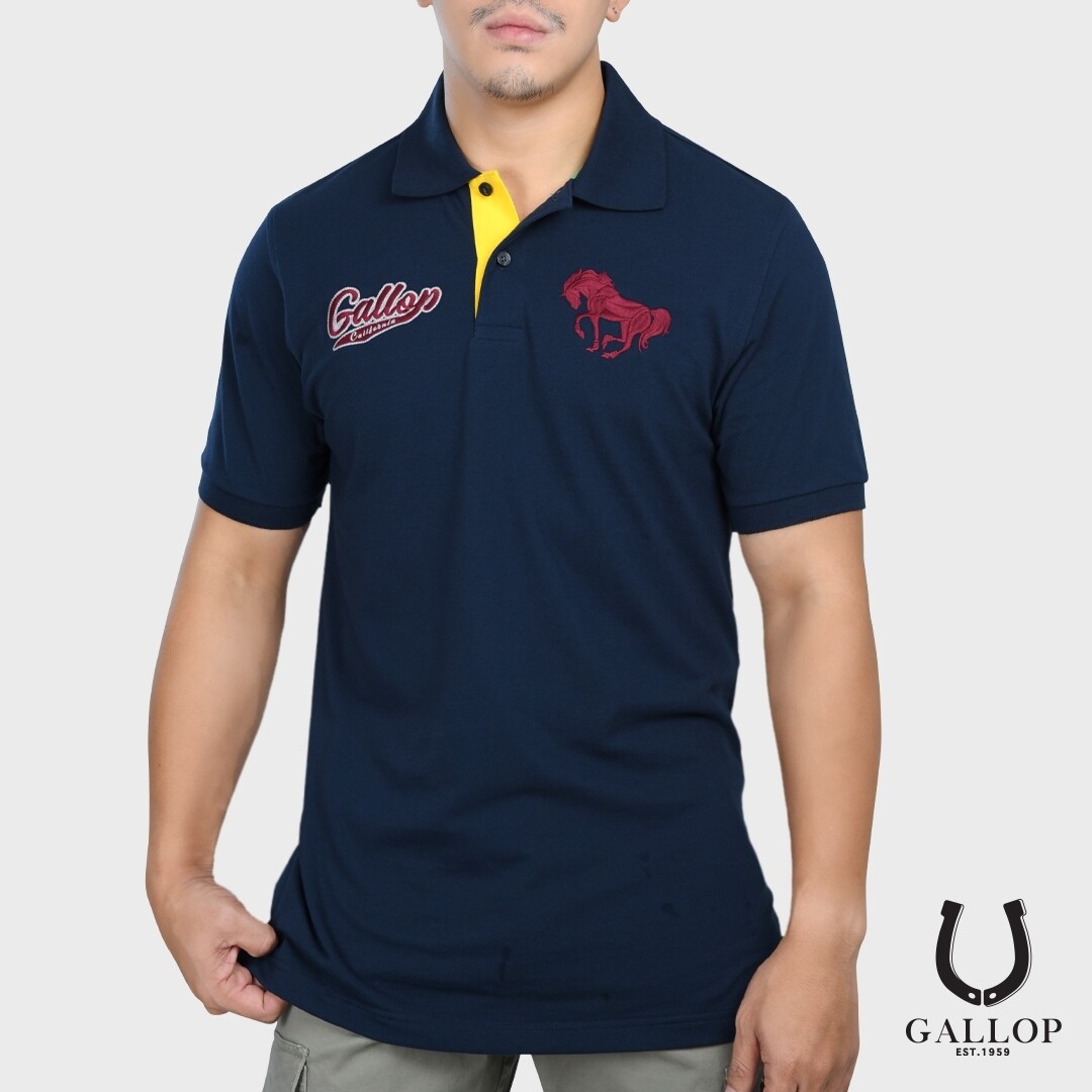 GALLOP : PIQUE  POLO SPORT เสื้อโปโล ผ้าปีเก้ สปอร์ต รุ่น GPP9001 / 3 สี