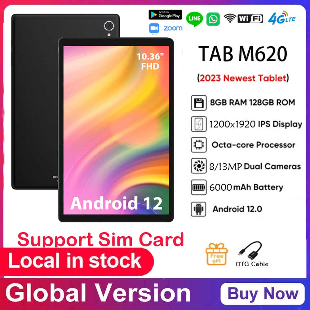 MAGCH แท็บเล็ต M620 12.0แอนดรอยด์10.36นิ้ว 128G แท็บเล็ตของแท้ ใส่ซิมโทรได้ รองรับ4G WIFI โต๊ะพีซีพร้อม Netflix Goo Play ZOOM นักเรียนออนไลน์ชั้นประถมศึกษาปี ราคา 3,999 บาท*ส่งฟรี
