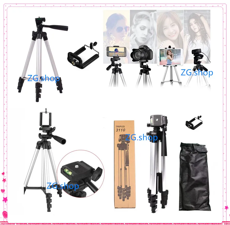 TF tripod ขาตั้ง ขาตั้งกล้อง 3 ขา รุ่น 3110 ฟรี หัวต่อสำหรับมือถือ