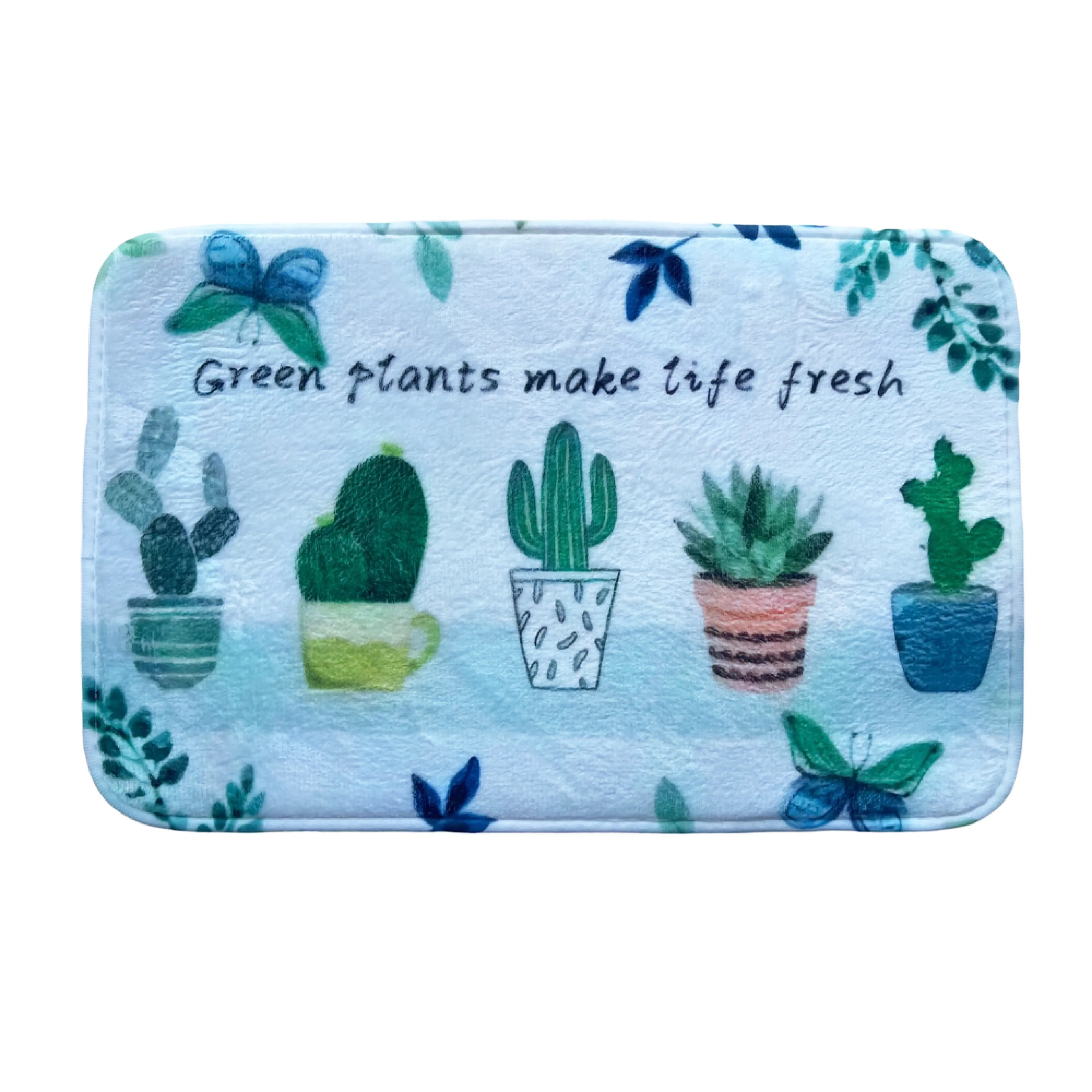 Cactus sponge mat 40x60 cm. Carpet, soft carpet, anti-slip carpet, doormat, square carpet, floor carpet, delivery from Thailand, fast delivery, genuine