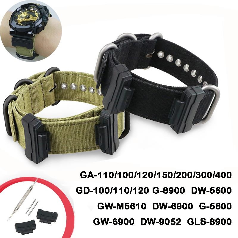 ✲☁ Bracelet Canvas Nylon Watch Band For GA/DA100/120 DW5600/5610 G5600 DW6900 G8900 GLS100 Strap Silicone Adapter ราคา 666 บาท*ส่งฟรี