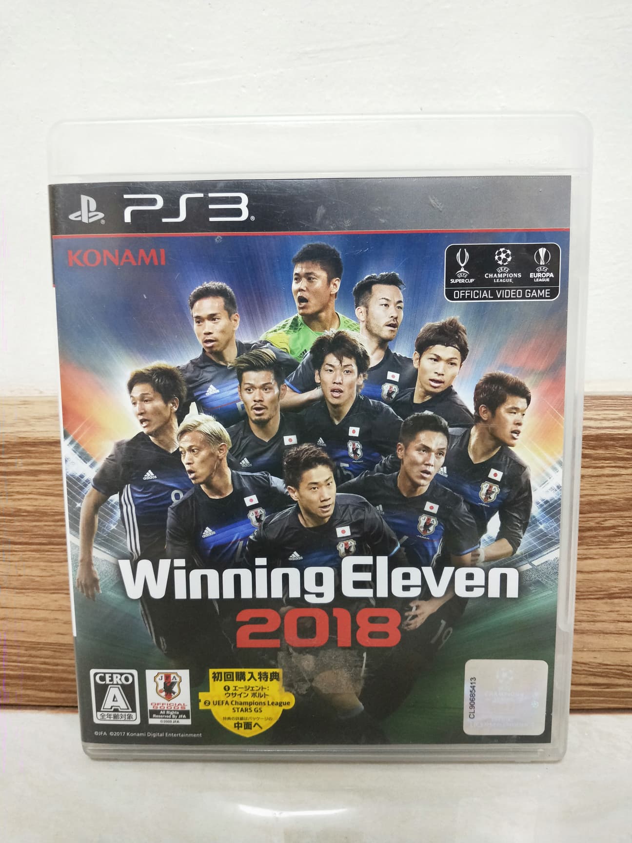 แผ่นเกมส์ PS3  Winning Eleven 2018  หรือ PES  2018  แผ่นแท้ (JP) + (EN)  2 n d hand product  (แบบไม่มีปก) เปลี่ยนภาษาได้