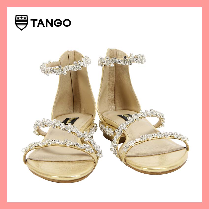TANGO รองเท้าแฟชั่นสตรีรุ่น BLINGBLING-A2รองเท้าเพชร คริสตัล รองเท้าหนังแท้