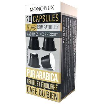 Monoprix Espresso Arabica Caps x 20 20 Caps
