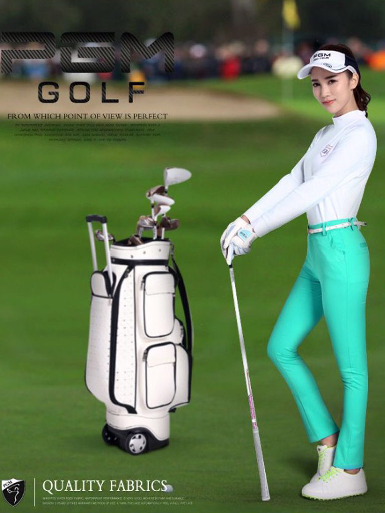 PGM golf Clothes เสื้อกอล์ฟผู้หญิง คอเต่าแขนยาว อบอุ่น เสื้อยืดระบายอากาศ มีสีขาว/สีดำให้เลือกYF033