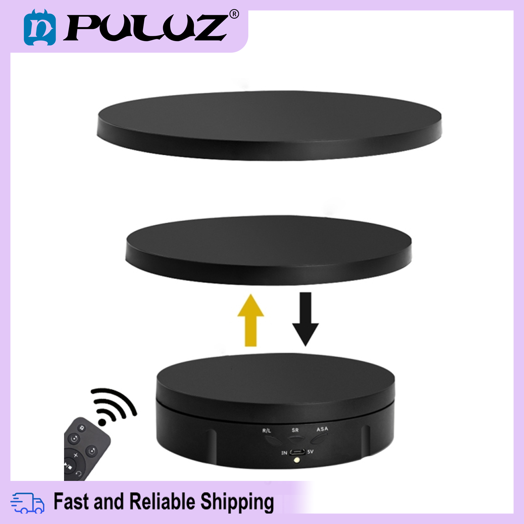 3 in 1 Remote Electric Rotating Display Stand Turntable ราคา 1,218 บาท*ส่งฟรี