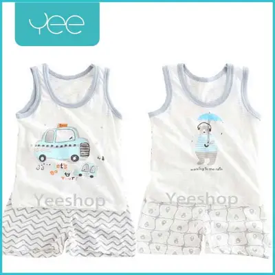 YeeShop Boys&Girls Vest and Shorts 2pcs clothing set Size 90# 100# 110# 120# 130# 140#