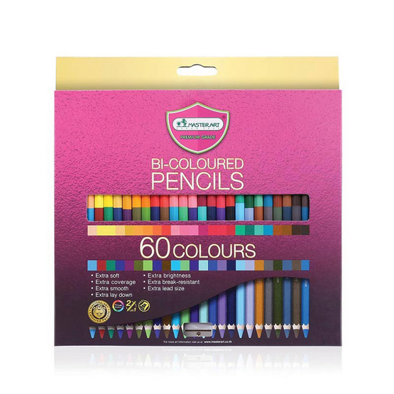 สีไม้ มาสเตอร์อาร์ต เกรดพรีเมี่ยม (48 สี 2 หัว/หัวเดียว) (60สี) (72สี) (100 สี)