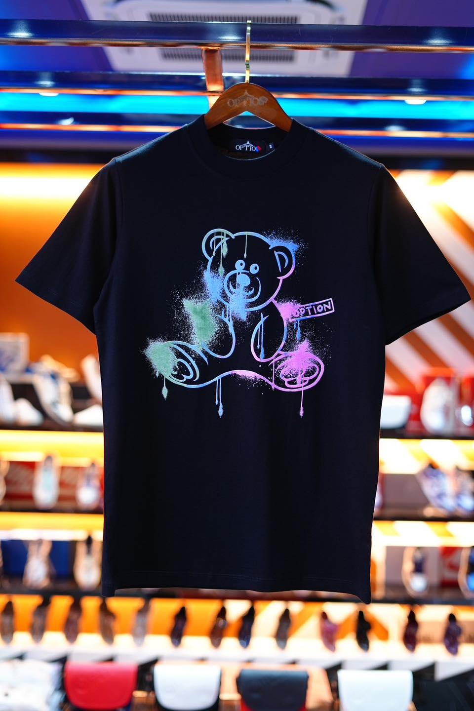 หลายสี ลายหมี เสื้อ Option โอเวอร์ไซส์ น่ารัก สวย ยืดหยุ่น บาง คอกลม แขนสั้น เสื้อยืด ชุดคู่ S-3XL【FS】 ราคา 134 บาท*ส่งฟรี