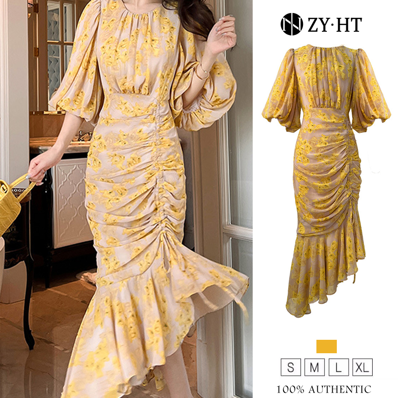 ZY.HT EraVogue เดรสผู้หญิง เดรสสีเหลือง เดรสหางปลา เดรสลายดอก เดรสออกงาน เดรสไปงานแต่ง ชุดไปทะเล เดรสเซ็กซี่ เดรสเกาหลี ชุดออกงาน 5925 ราคา 1,544 บาท*ส่งฟรี