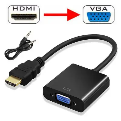 เอชดีเอ็มไอ to VGA Converter cable , Adapter for computer PC/notebook DVD (&more) connect to TV Monitor Projector