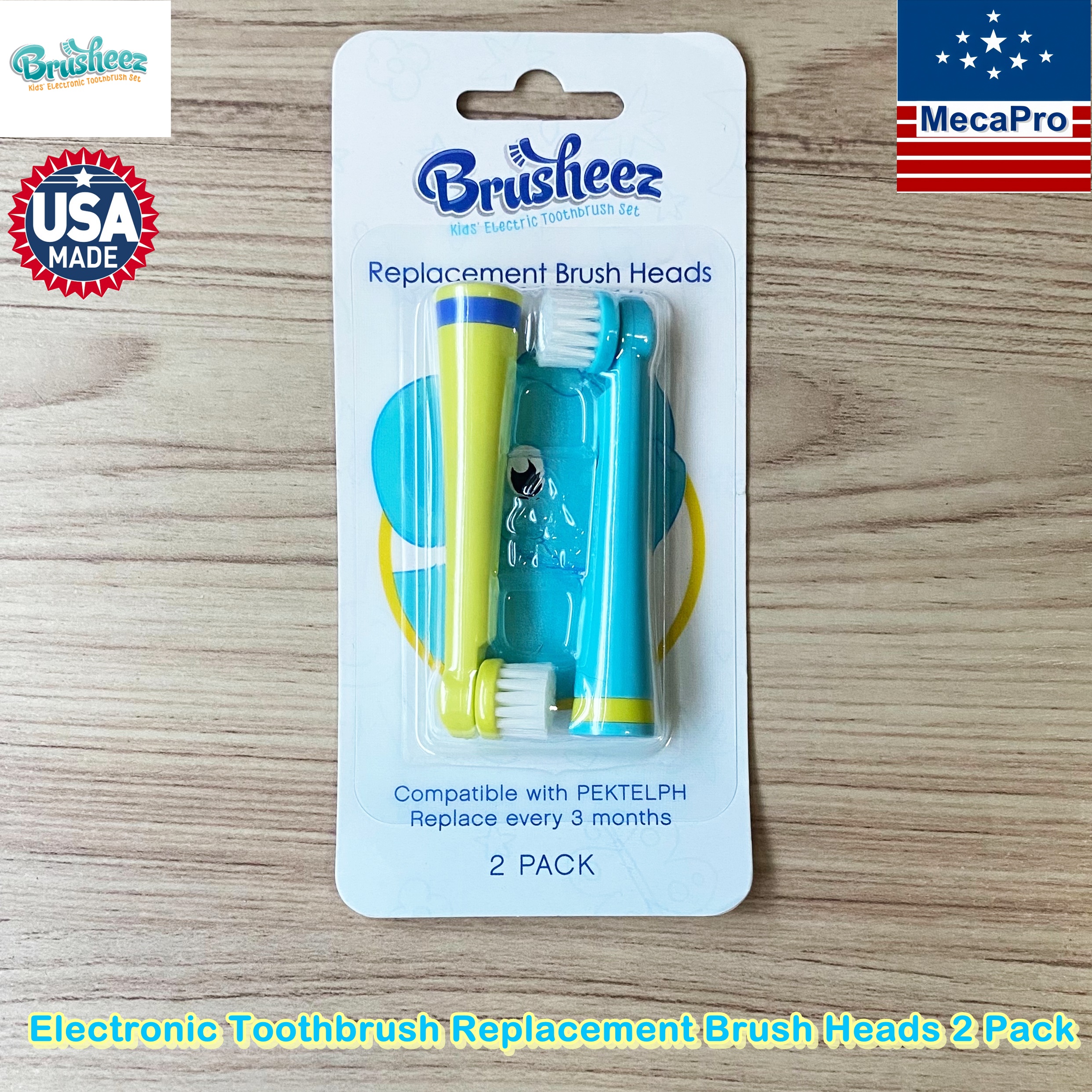 Brusheez Electronic Toothbrush Replacement Brush Heads 2 Pack หัวแปรงสีฟันไฟฟ้า 2 ชิ้น สำหรับเด็ก 3+