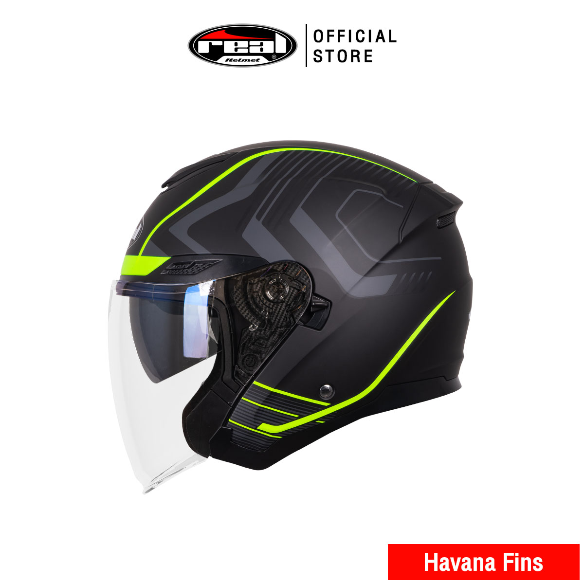 Real Helmets Havana Fins Open-Face Helmet ราคา 2,100 บาท*ส่งฟรี