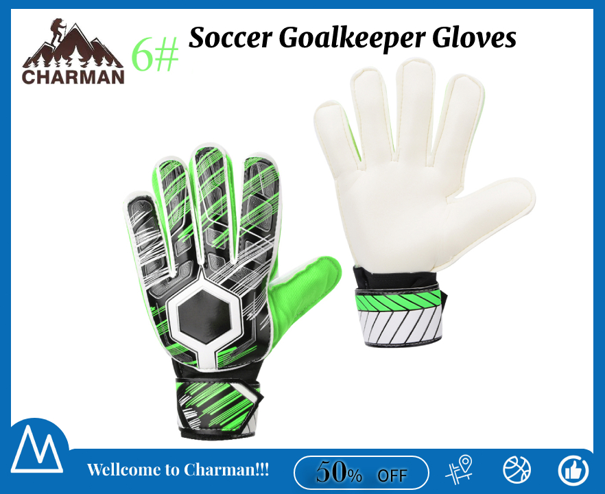 【Charman ร้อน Sale】Adult เด็กฟุตบอลผู้รักษาประตู Goalie Thicken ถุงมือ PU Protector