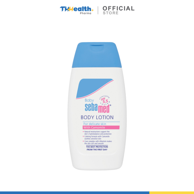 SEBAMED BABY BODY LOTION pH5.5 (200ML) โลชั่นสำหรับเด็ก สูตรถนอมผิว ซีบาเมด เบบี้ โลชั่น (200มล)